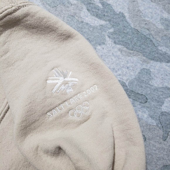 Vintage Salt Lake Sweater Mens 2XL Tan Pullover Long Sleeve Crew Neck 2002 - Picture 7 of 12